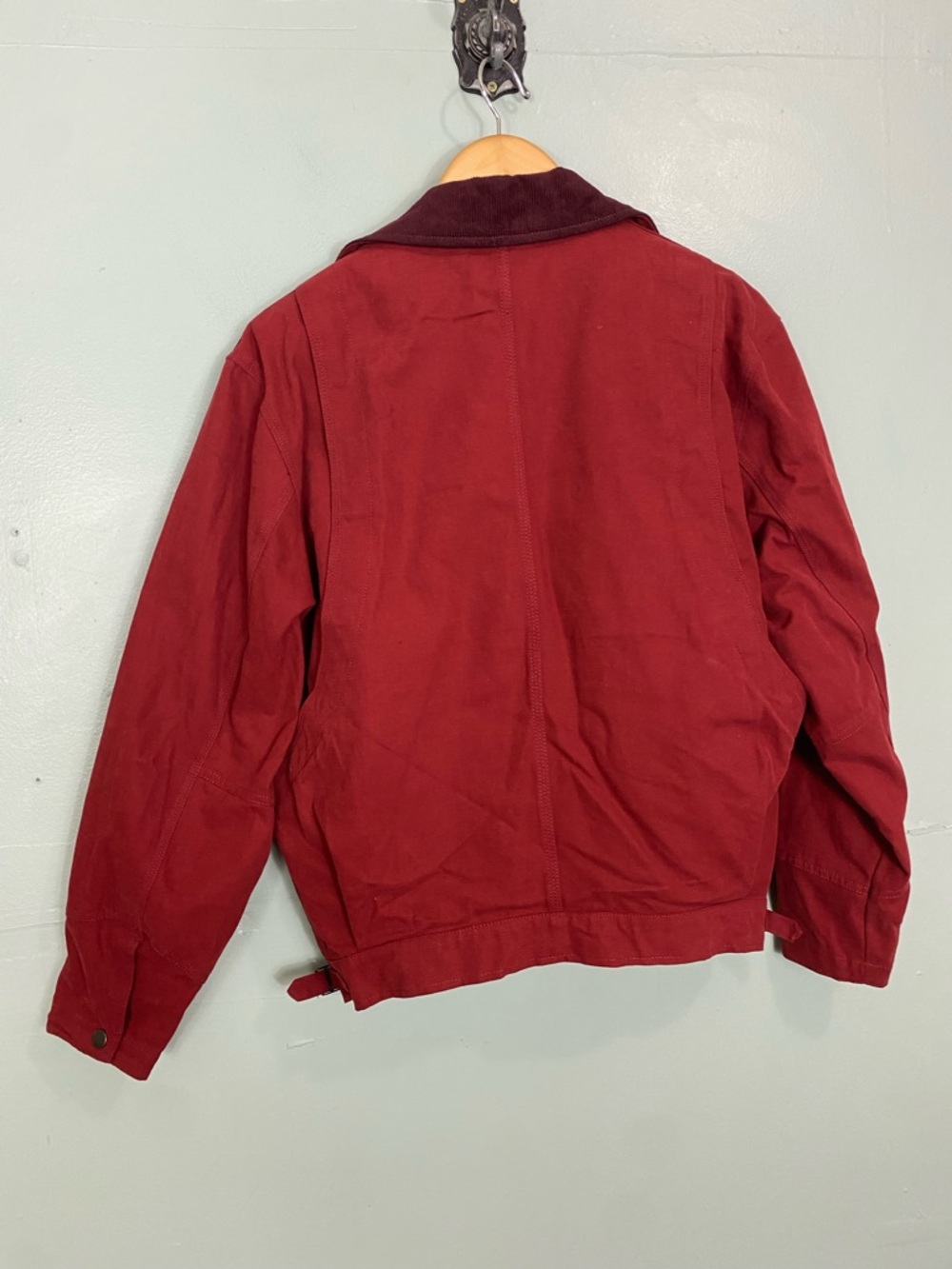 Alex Mill Alison Utility Jacket Red Corduroy Collar Anthropologie Small - Picture 7 of 7